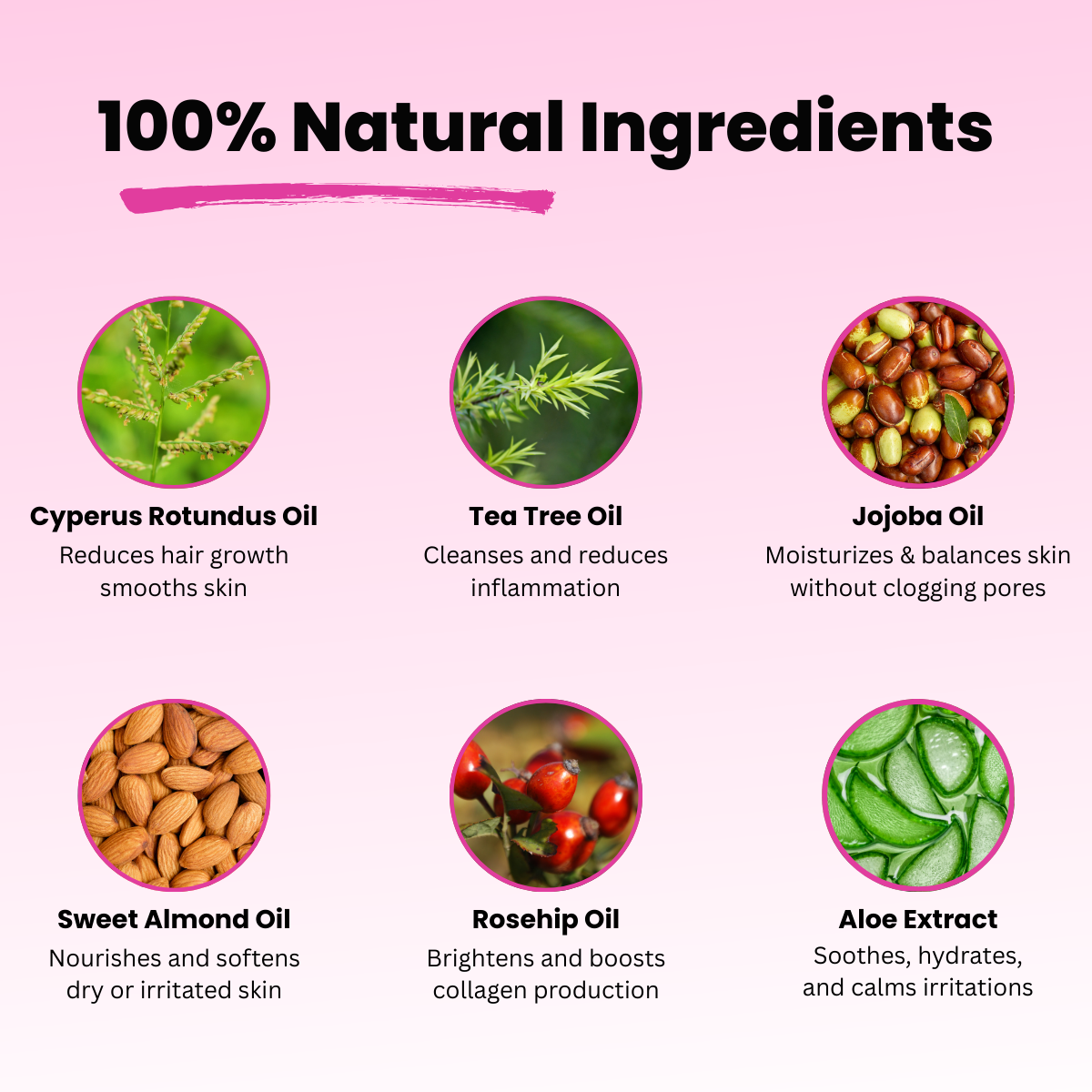 Cyperus Rotundus Oil Hair Removal
